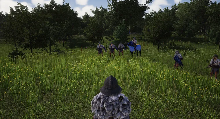 The squad comes out into the clearing
